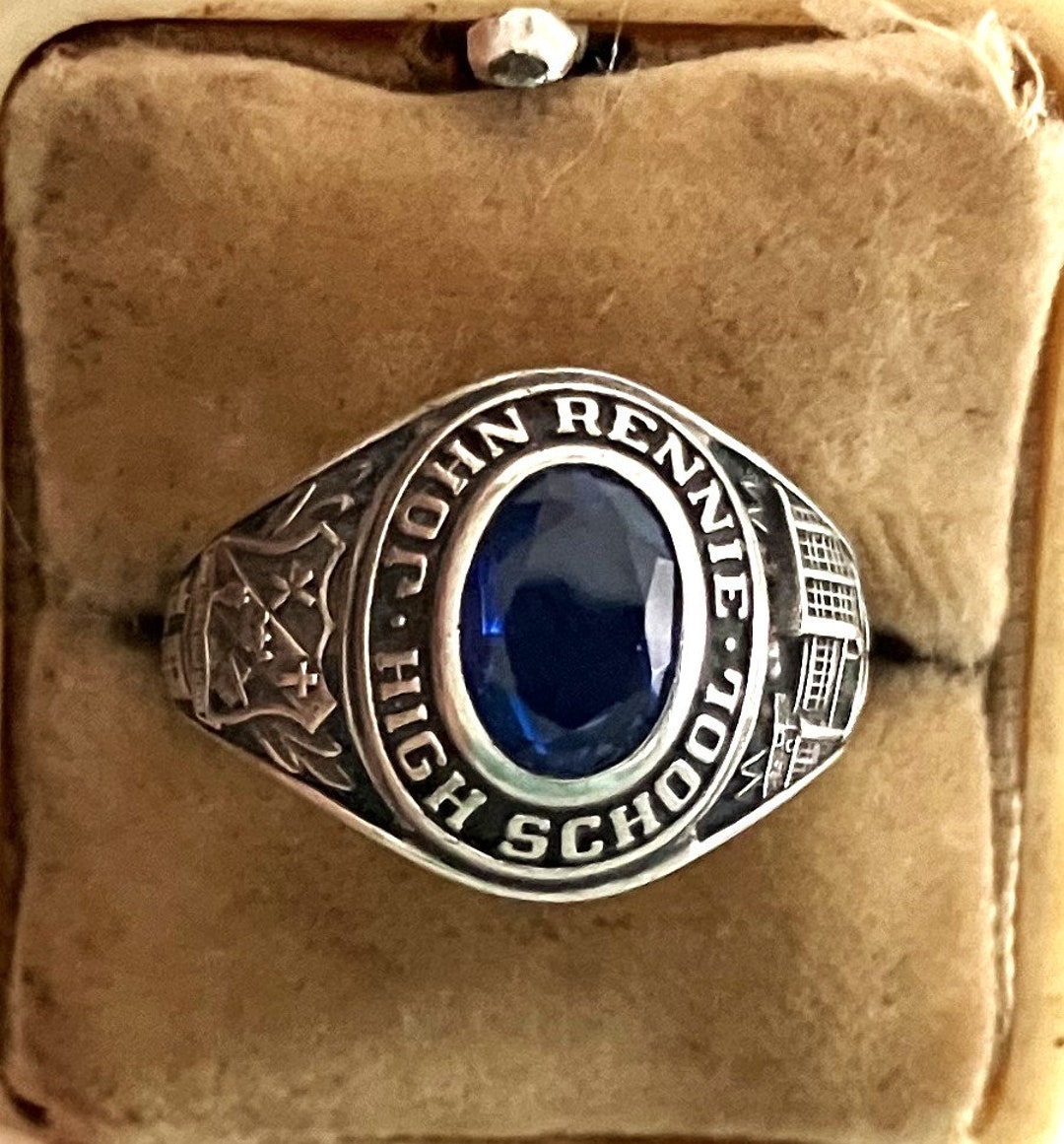 John Rennie High School Ring 1965 Sterling - Etsy