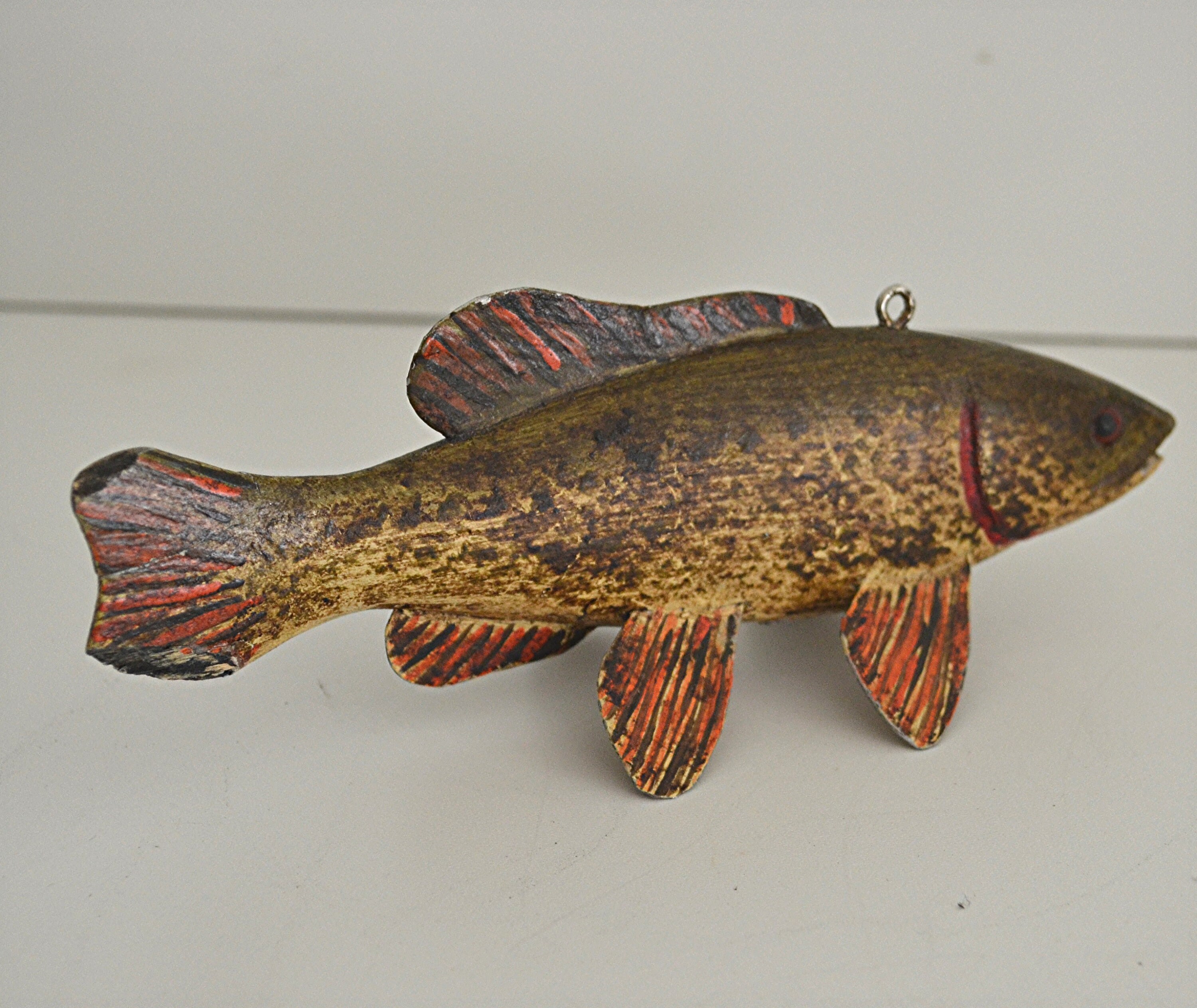Vintage Fish Decoy Folk Hand Carved and Painted Etsy