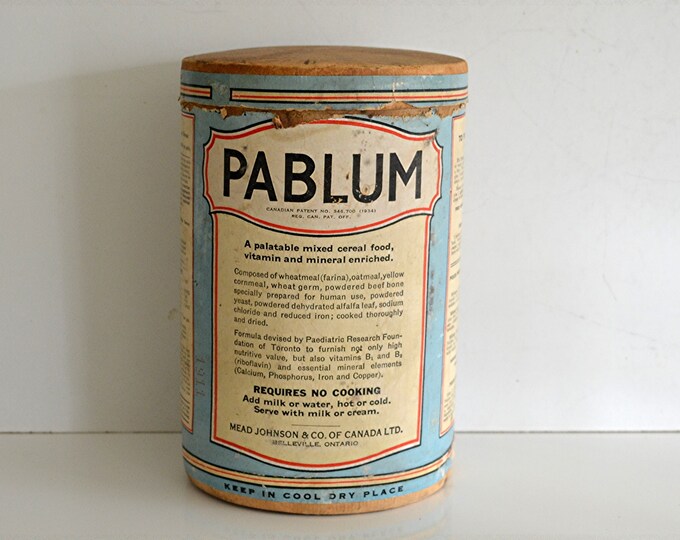 Pablum Invention Vintage Pablum Box Container From University of Toronto - Etsy
