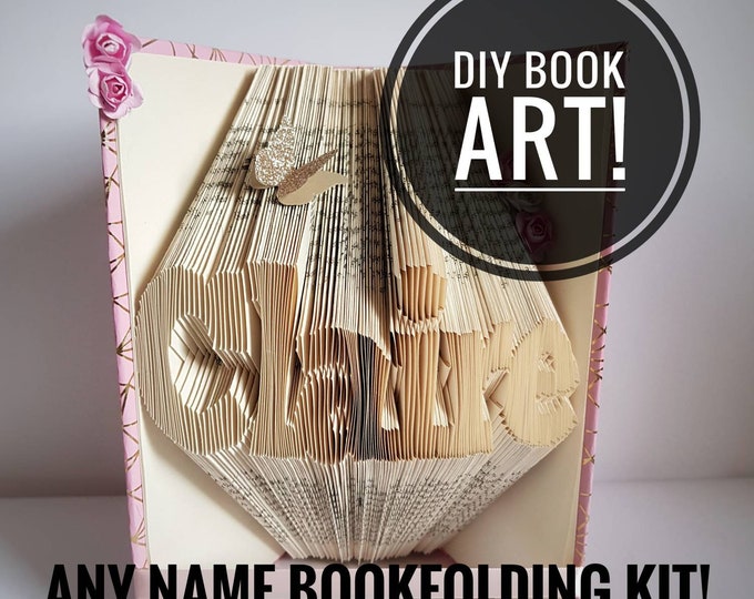 Paper Folding DIY Gift Set Christmas Gift Create Your Own Paper Art Gift for Crafty Person,Book DIY Bookfolding Kit Origami Craft Kit