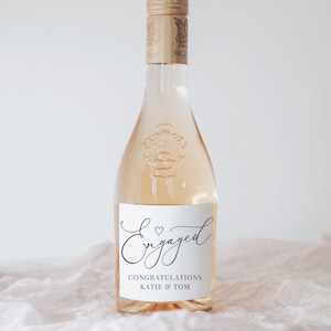 Personalized Engagement Champagne Label | Wine Label | Engagement Gift | Engagement Party Favor