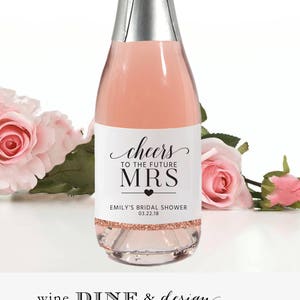 Personalized Bridal Shower, Hen Party, Bachelorette Mini Champagne, Mini Wine or Large Champagne,  Large Wine Label Favor