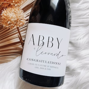 Engagement Gift | Prosecco, Wine, or  Champagne Label | Congratulations on your Engagement