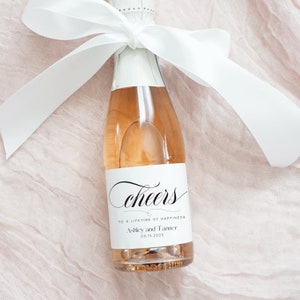 Personalized Wedding Champagne Labels | Mini Champagne | Mini Wine | Full Size | Champagne and Wine labels | Wedding Favor