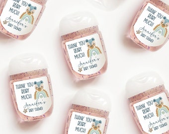 Thank You Beary Much Hand Sanitizer Favor Label | Baby Shower Favor Label | Shower Sticker