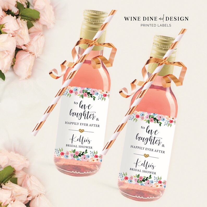 Bridal Shower Mini Wine Label Bridal Shower Favor - Etsy