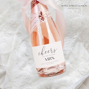 Cheers To The Future Mrs | Bridal Shower | Champagne or Wine Label | Bridal Shower Favor | Sticker