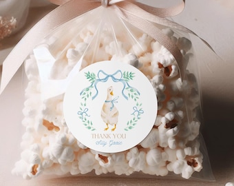 Silly Goose Baby Shower Thank You Favor Labels: 2 inch Stickers