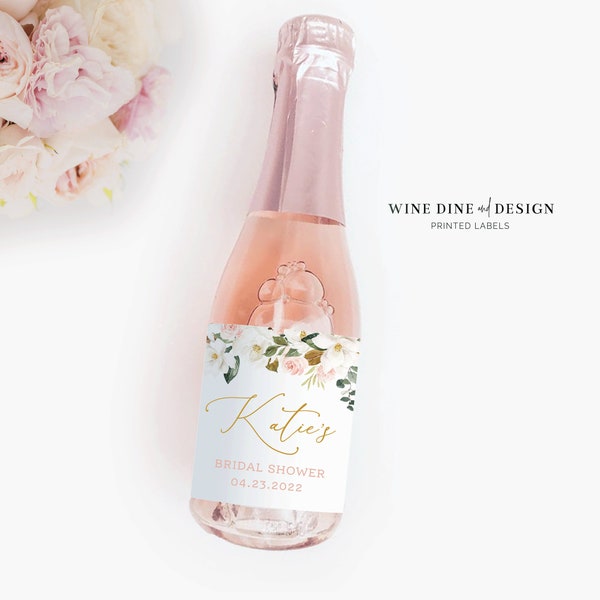 Personalized Bridal Shower  Mini Champagne, Mini Wine or Full Size Champagne or Wine Label Favor