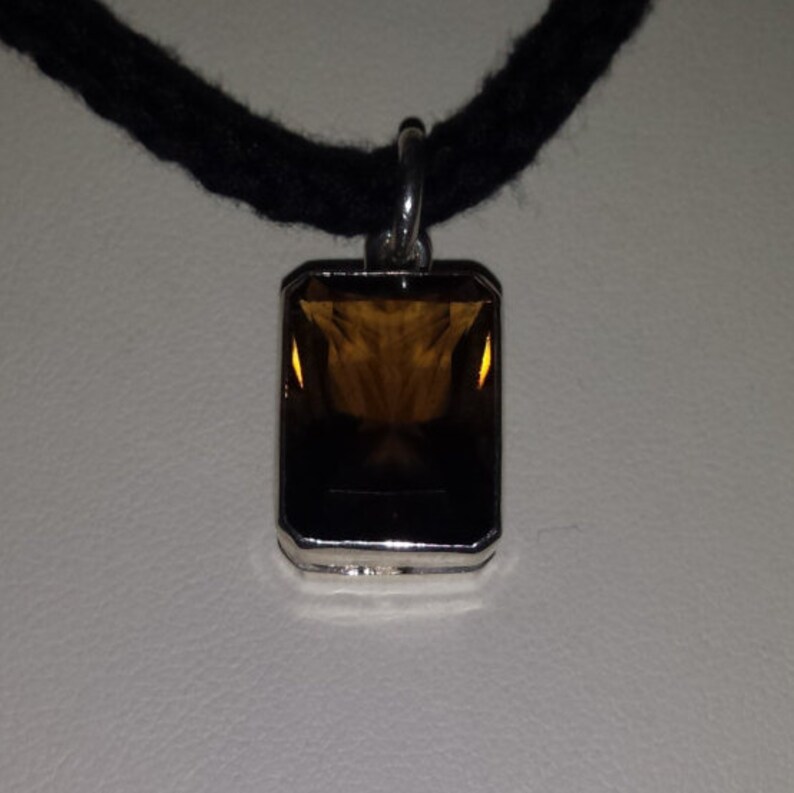 36sil Ladies Handmade Sterling Silver and Royal Quartz Pendant