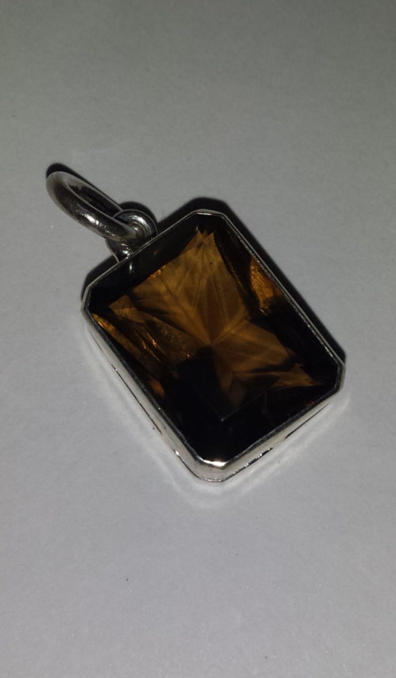 36sil Ladies Handmade Sterling Silver and Royal Quartz Pendant