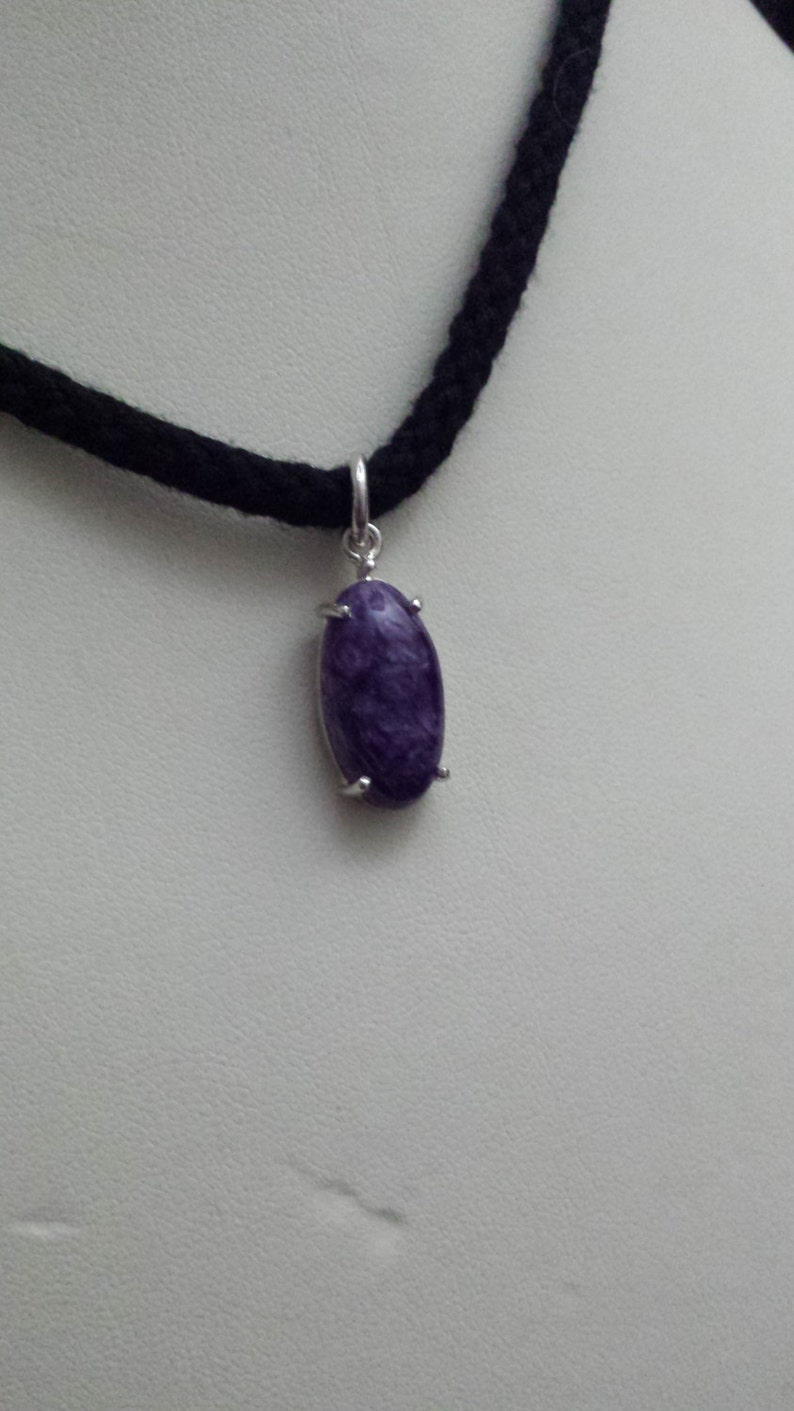 Handmade Sterling Silver and Sodalite Pendant 59sil