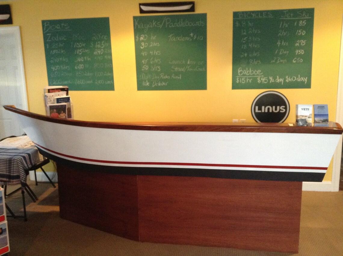 Mahogany Boat Counter/Desk/Bar Etsy