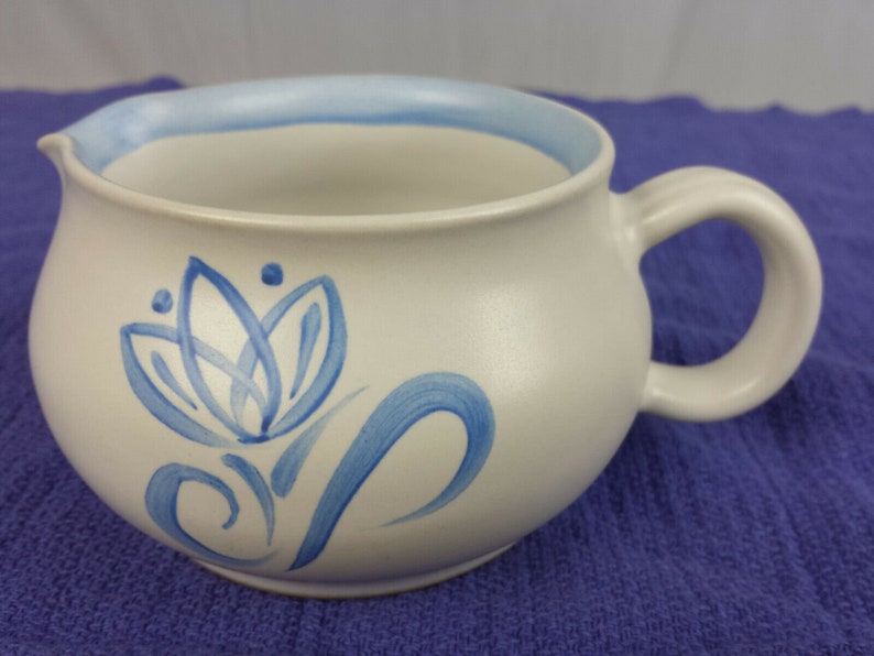 Denby England Stoneware Pride Blue Tulip Creamer Replacement Etsy