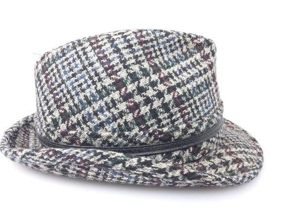 plaid trilby hat