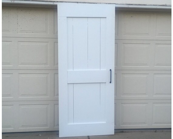 White Modern Sliding Barn Door