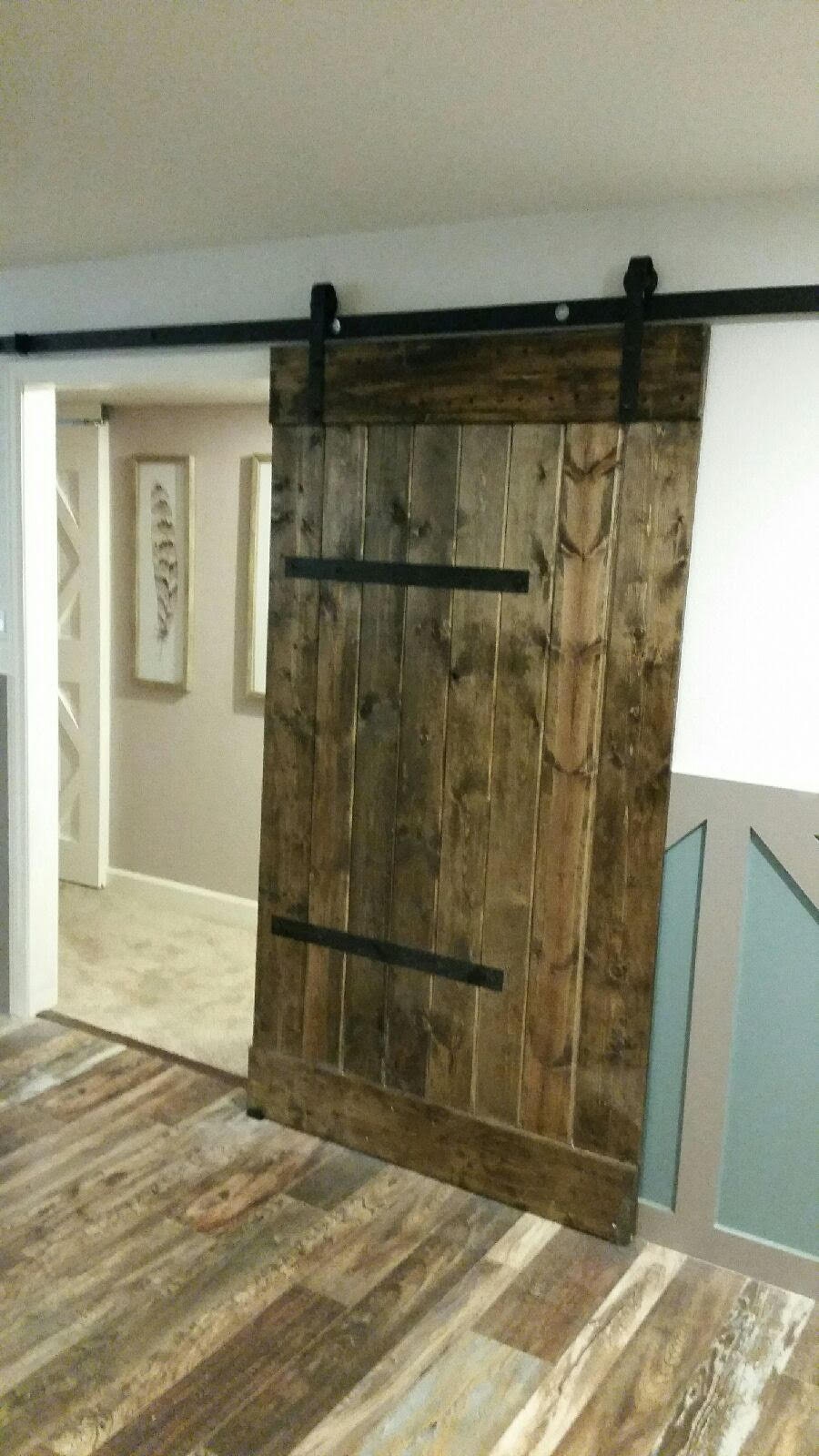 Industrial Sliding Barn Door Customize your size Etsy
