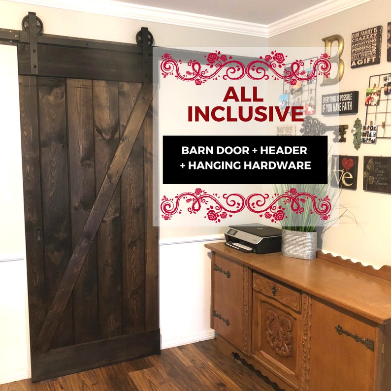 Barn Door Header Hanging Hardware ALL INCLUSIVE Etsy