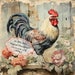 Shabby Chic Rooster in Flower Garden Clipart Bundle 10 High Quality ...