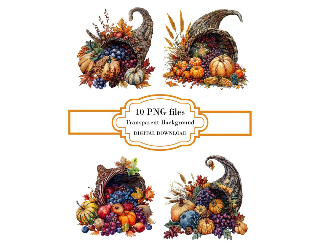 Ping Cornucopia Cornucopia PNG Clipart Bundle- Digital Download - Etsy