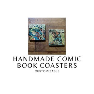Handmade Comic Book Coasters - set of 4