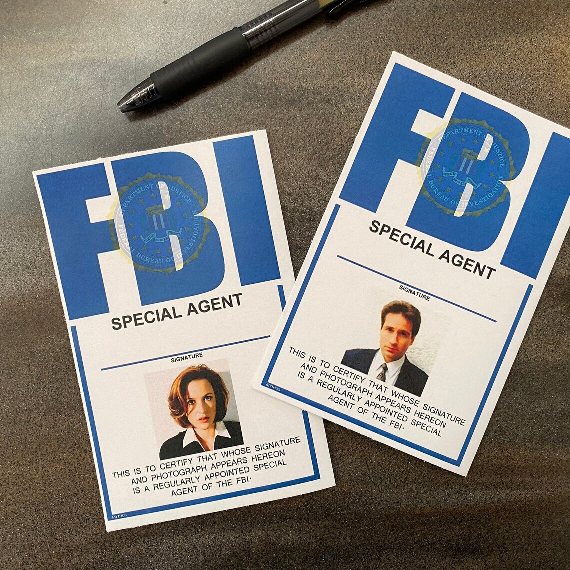 PRINTABLE X-files Mulder &amp; Scully FBI Badges - Etsy