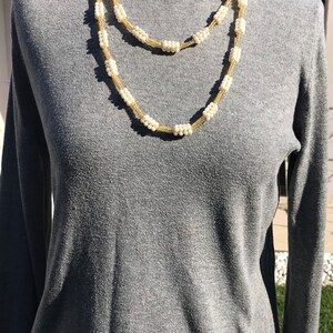 Golden ,white bead necklace, golden seed bead jewelry, seed bead jewelry, unique gift for woman,handmade jewelry, unique jewelry
