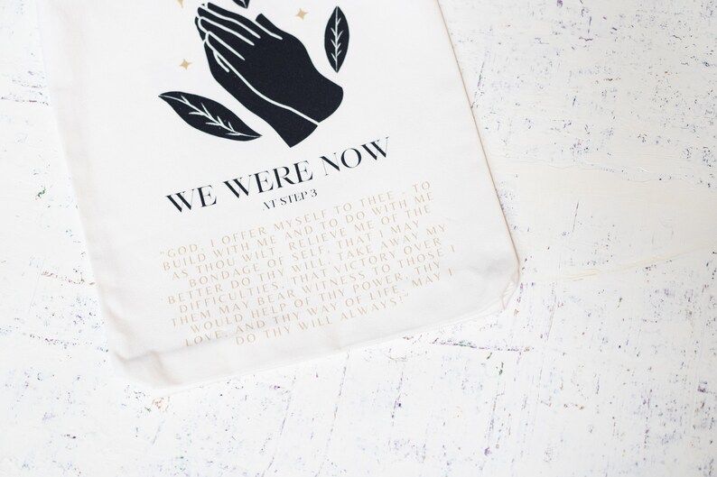 3rd Step Prayer Bag. Recovery Shoulder Tote. Canvas Crossbody. Etsy