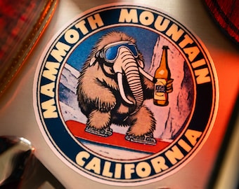 Mammoth Mountain Snowboard Vintage Style Premium Sticker