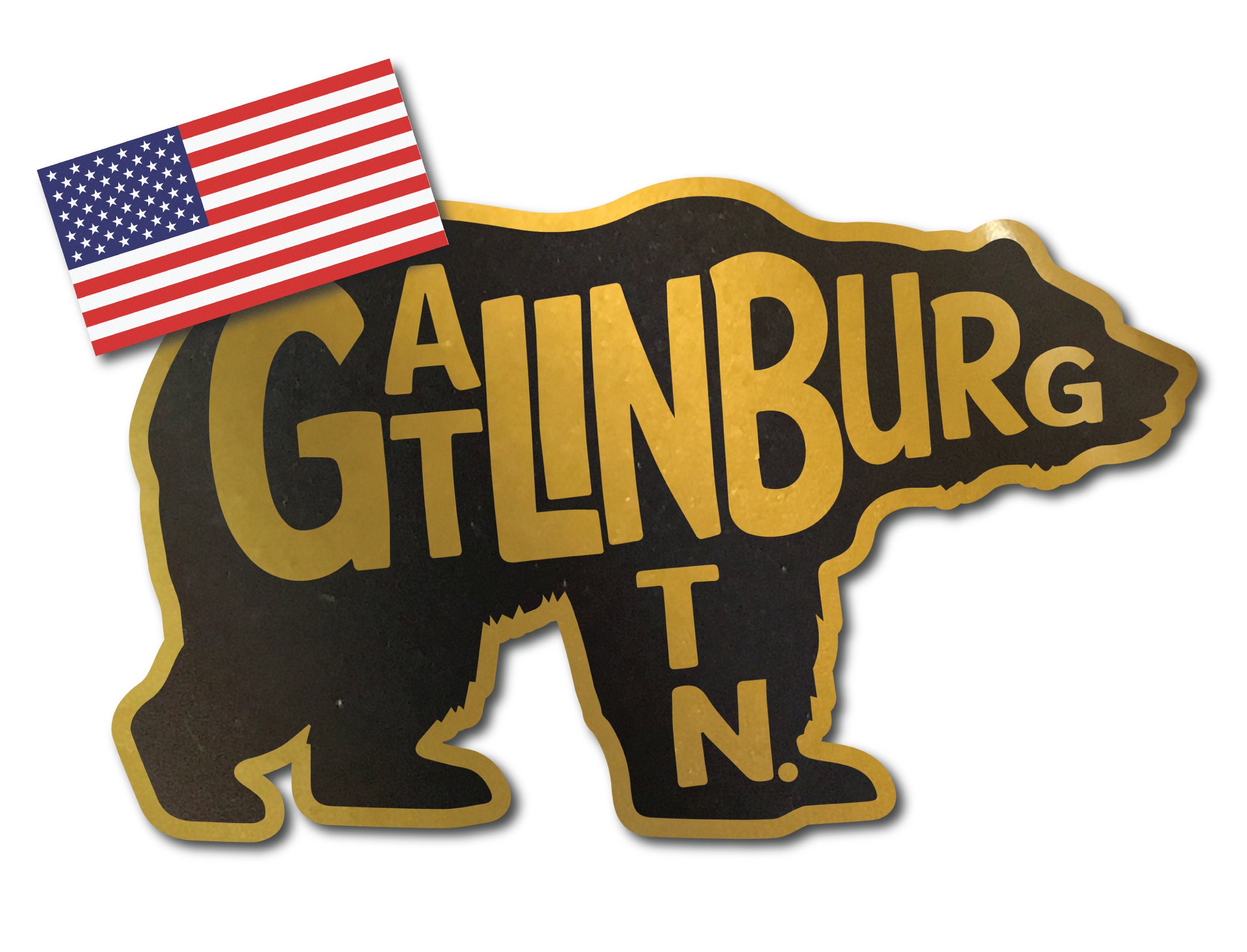 Gatlinburg Tennessee Bear Great Smoky Mountains TN Vinyl Etsy