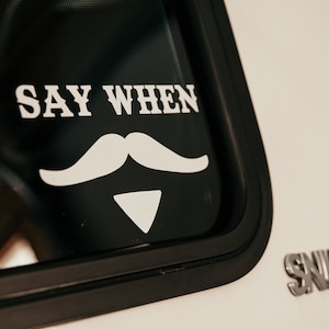 Darknalia - SAY WHEN Doc Holiday Tombstone Car Window Decal Vinyl Sticker - 5&quot; x 4&quot;