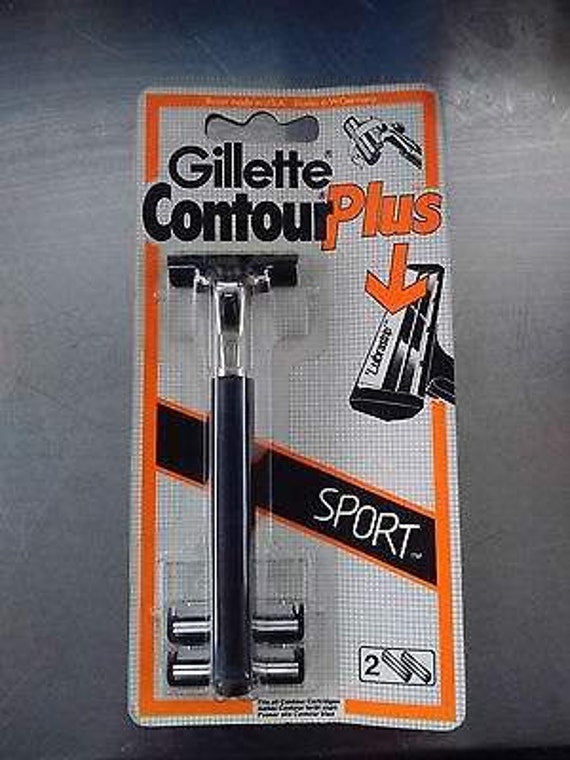 Vintage Gillette Contour Plus Sport Seaded Razor With Two Etsy