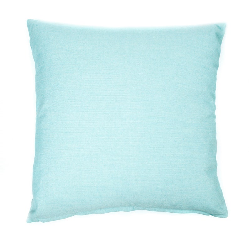 Sunbrella Light Blue Solid Outdoor/indoor Pillow Cover Etsy