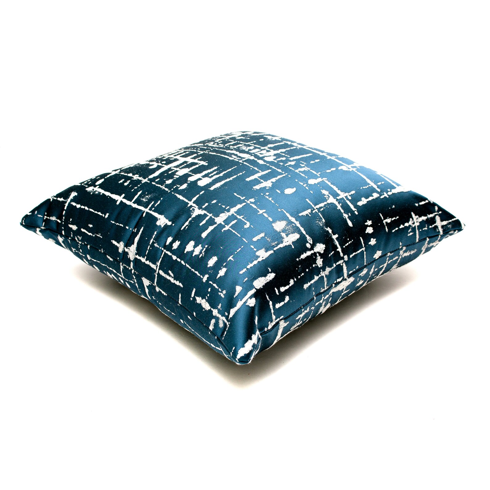 Navy Abstract Satin Jacquards Pillow Cover Etsy