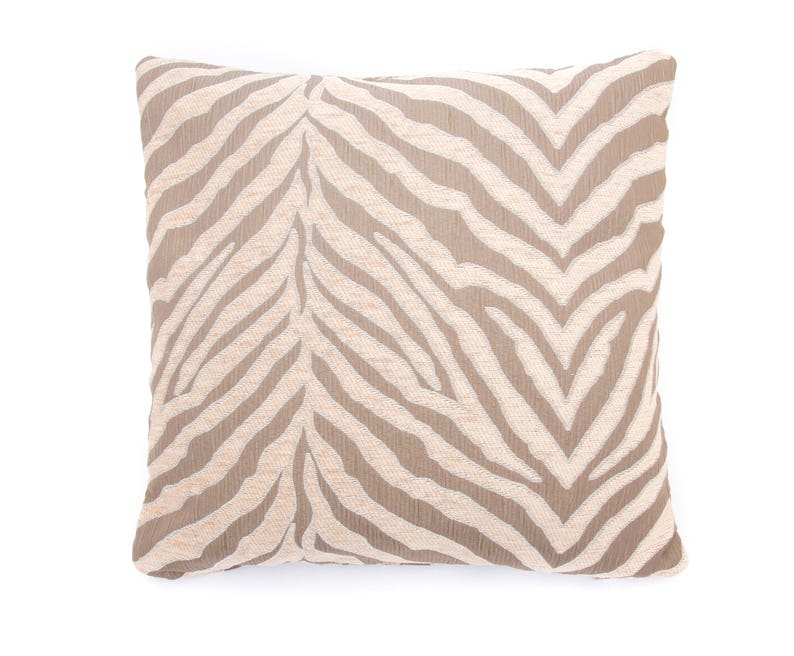 Taupe Zebra Print Pillow Cover Animal Covers Accent 18 X Decorative Pillows For Couch Contemporary