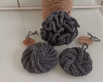 Duschschwamm, Tawashi-Schwämme für die Körperpflege oder Haushaltsreinigung/Badeschwamm/handgehäkelte Schwämme