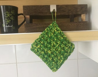 Eco-friendly bamboo fiber sponge / pot holder / tawashi / hand-knitted dishwashing cleaning square.
