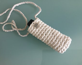 Étui e cigarette électronique /étui vapoteuse écru / porte crayons crocheté main en corde de coton