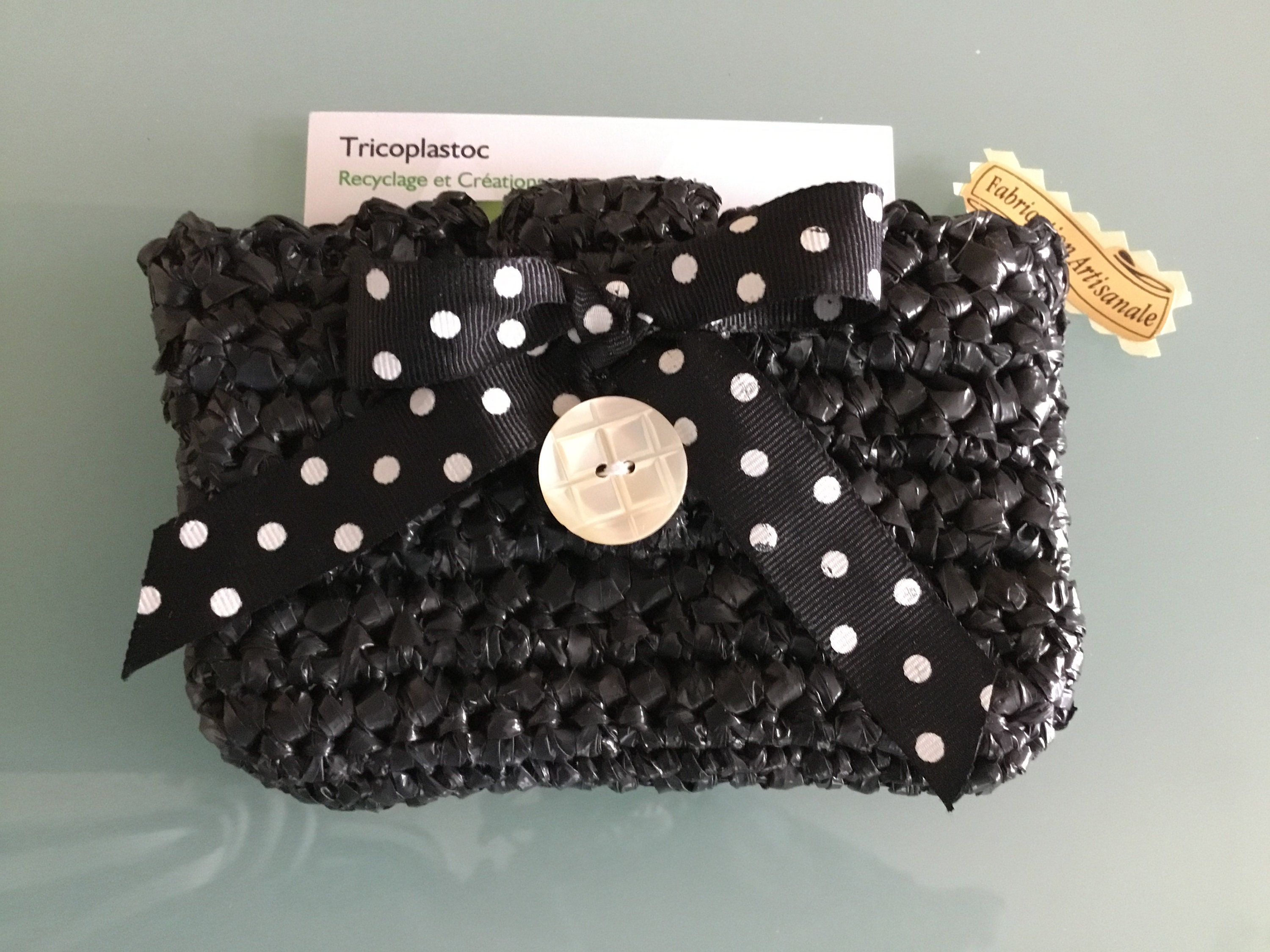 Mobile phone charger pouchsmall phone pouchmanicuremakeup.recycling crocheted hand upcycling