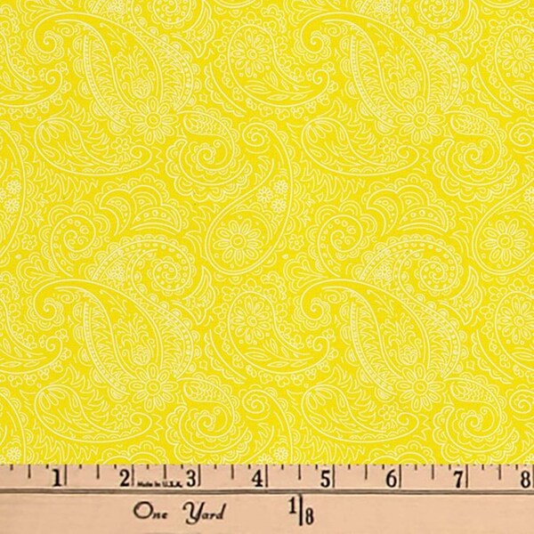 Yellow Paisley Etsy