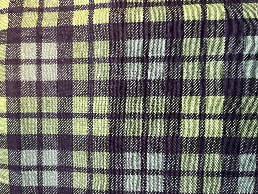 Green and Black Plaid Quilting Fabric Fq's 100 Cotton Etsy
