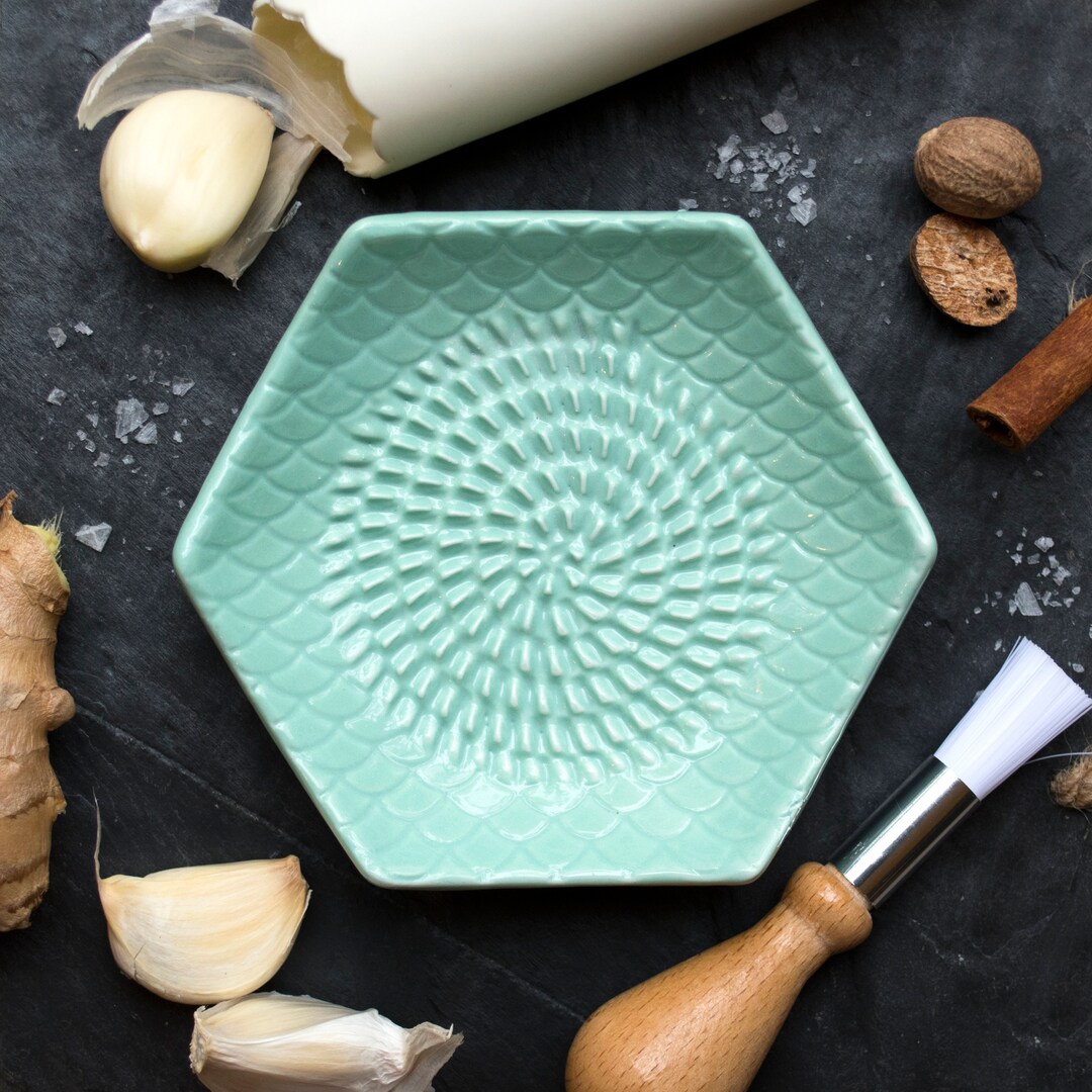 Mint the Grate Plate Ceramic Grater 3 Piece Set Ceramic Etsy