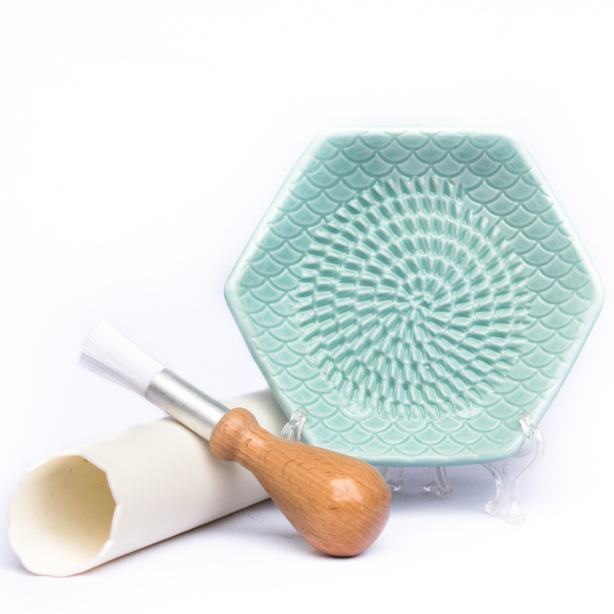 Mint The Grate Plate Ceramic Grater 3 Piece set Ceramic Etsy
