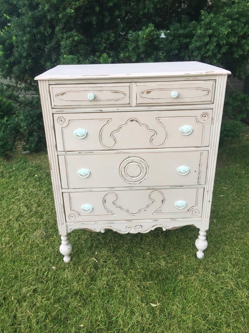 1920 S Blush Pink Antique Dresser Etsy