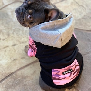 French Bulldog Hoodie Frenchie Clothing Pink Ultimate Camo Etsy