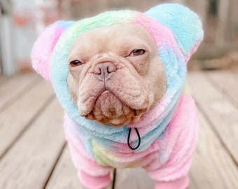 Felpa con cappuccio / orsetto per cani Frenchiestore biologico Frenchiestore