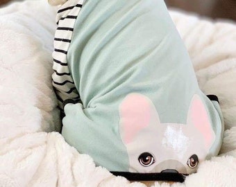 Cream French Bulldog PJ's | Organic French Bulldog Pajama