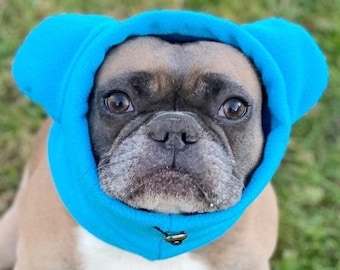 Frenchiestore Organic Dog Frenchie Ear Warmers | Blue