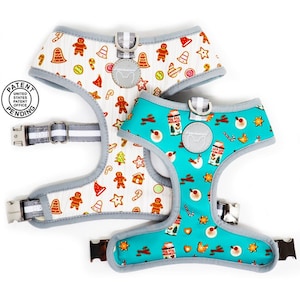 Frenchiestore Reversible Dog Health Harness | Eggnog & Cookies