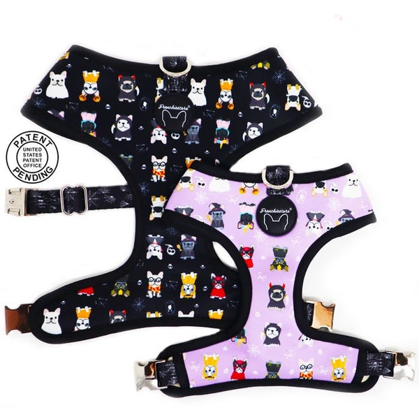 Frenchiestore Harnais réversible pour chien | Tenue Frenchie